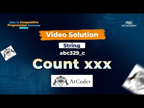 19 | Video Solution | Atcoder | Count xxxr | Strings in C
