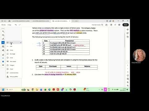 FINM6221- Exam -LU5 Inventory valuation Perpetual with FIFO method