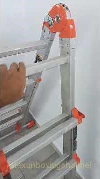 LANBITOU Ladder, A Frame 4 Step Ladder Extension, 14 FT Anti-Slip Multi Position & Storage Folding.