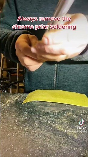 Removing chrome from copper pipe