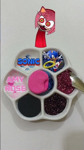 Sonic Team[Normal Vs Horror] Sonic💙 Amy🩷 Shadow🖤 Colour Mixing🌈#sonic #amy #shadow #colors #hedgehog