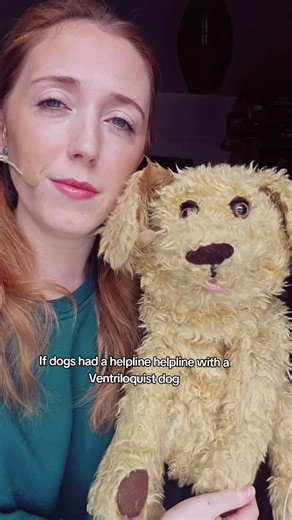 If dogs had a helpline! Ventriloquist dog puppet answers the phone to dogs in need... #ventriloquist #ventriloquism #puppet #dog