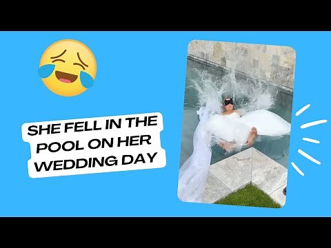Trust Fall Fail On Her Wedding Day😱