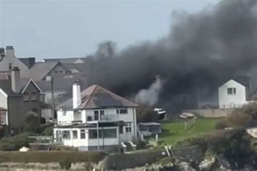 Anglesey garage fire sent smoke billowing across seaside village