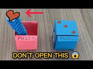 DIY Surprise Box | Pull & Heart Pop-Up ❤️ | Origami Steps With Me !