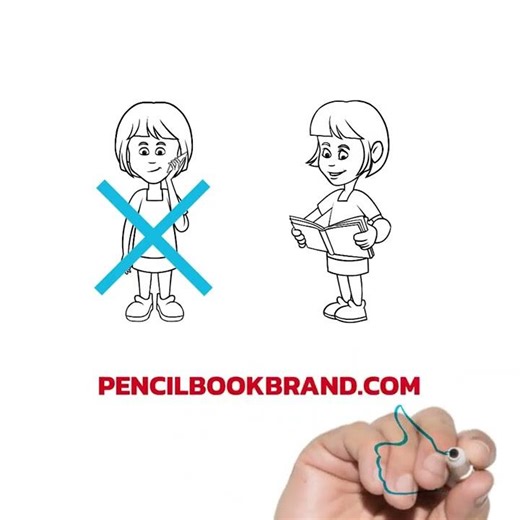Watch the Pencil Book Brand Logo Come to Life | Hand-Drawn Logo Animation