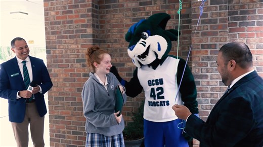 Fall 2025 first-year students, the time has come! GCSU Early Action decisions are now live. Our admissions staff went out on the road last week to surprise a handful of students with their acceptance packets. Welcome to the Bobcat family, #GCSU2029! Share your Bobcat pride with us by tagging #BobcatBound. | Georgia College & State University