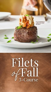 Your favorite 3-Course Menu is back. Experience all new steak toppings on our Filets of Fall Menu. | Fleming's Prime Steakhouse & Wine Bar | Facebook