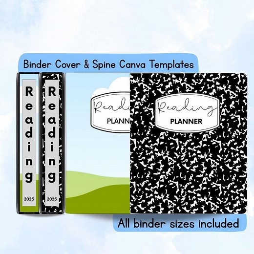 Editable Binder Cover & Spine Canva Template | Teacher Planner Organization - Etsy