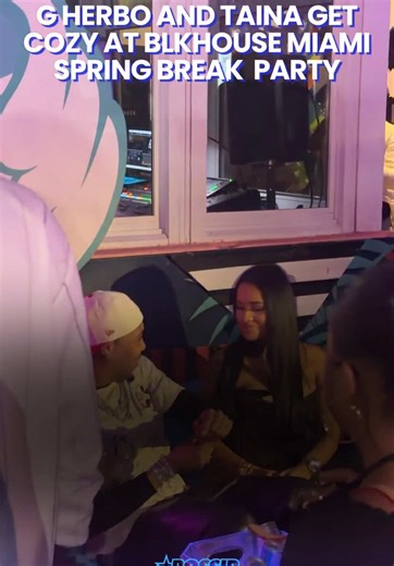 #GHerbo and #Taina are too cute! The couple cozied up at @BLK App's spring break party in Miami 😍 #BossipDateNight #BOSSIP