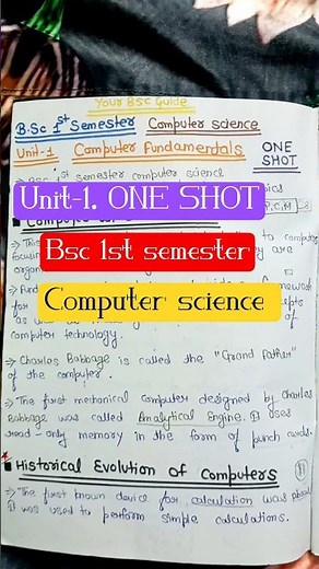Computer Fundamentals | One shot | Bsc 1st Semester Computer Science | #yourbscguide #bsc1stsemester