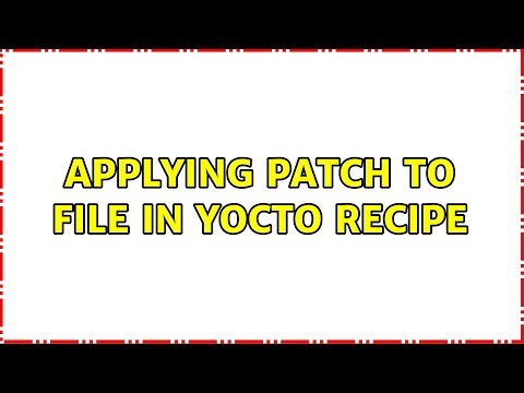 Applying patch to file in yocto recipe