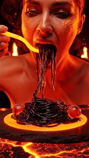 ASMR: Volcanic Pasta Ritual — Lava Glaze & Ember Pops