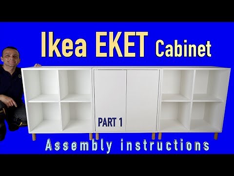 IKEA EKET Cabinet Combination with Legs Assembly Tutorial, part:1