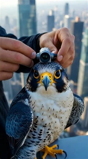 Put a Camera on a Falcon and Watched It Dive at 200+ MPH #wildlife