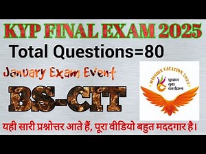 KYP FINAL EXAM BS-CIT 2025