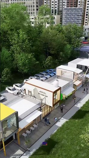 prefabricated container commercial street~ #containerhouse #tinyhouse #containerhome #housedesign