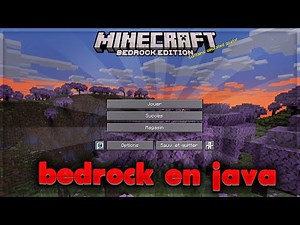 comment TRANSFORMER MINECRAFT BEDROCK en JAVA