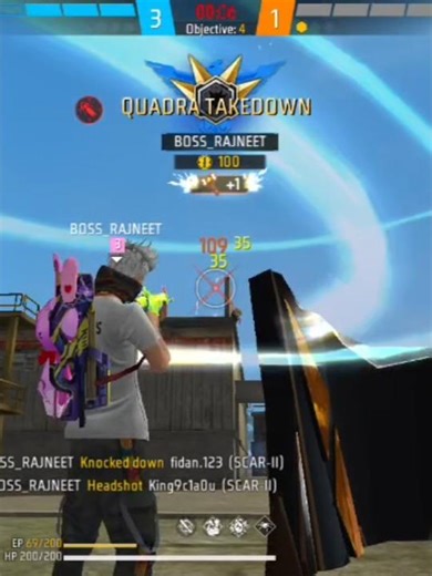 Cs Rank Video▶️ 1vs4 Clutch😍 Impossible😎 In #freefire🔥 #funny #viral #shorts #hellorawdy📹 #ff