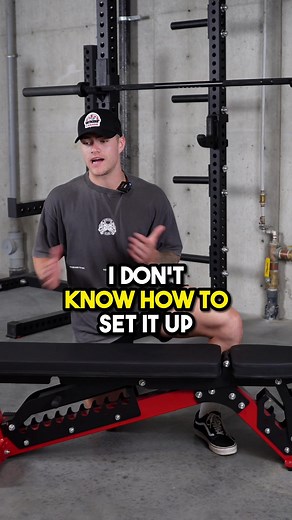 How to set up our heavy duty adjustable bench for different muscles targeted 🎯 #musclebuilding #homegym #homegymsetup