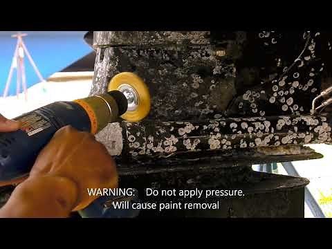 Removing Barnacles using a Wire Wheel
