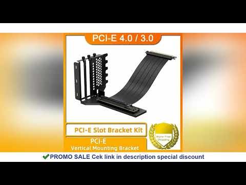 GPU Vertical Mounting Bracket Kit, PCIe 4.0/3.0 X16 Riser Cable 200mm, Graphics Card Steering Mounti