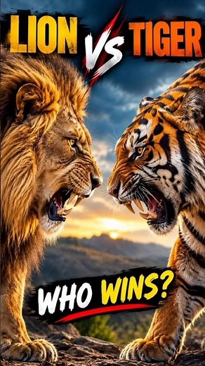 Lion vs Tiger: Who Really Wins the Ultimate Big Cat Battle? 🤯😱#viral video