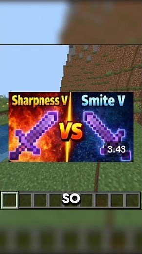 Sharpness Vs Smite #minecraft #shorts #gaming
