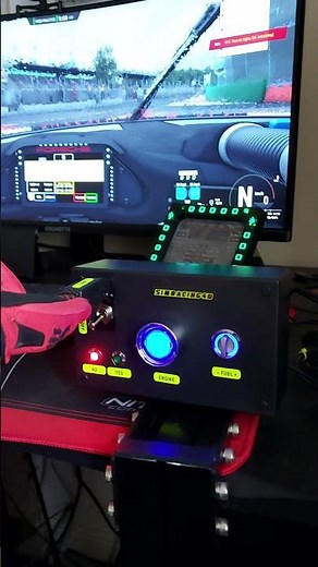 PC Usb button box 4 functions back-lit blue for sim racing