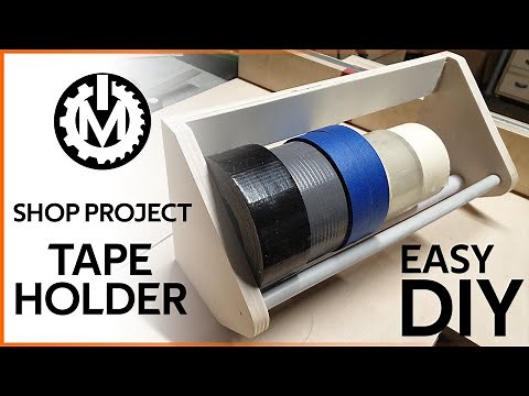 Making a TAPE HOLDER - Plywood and PVC pipe - DIY organizer // MakeON