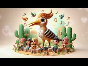 Hoopoe Song | A Magical Bird’s Journey for Kids | Cartoon Nursery Rhyme with lyrics
