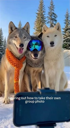 Wild Wolf Hangout❤️ #funny