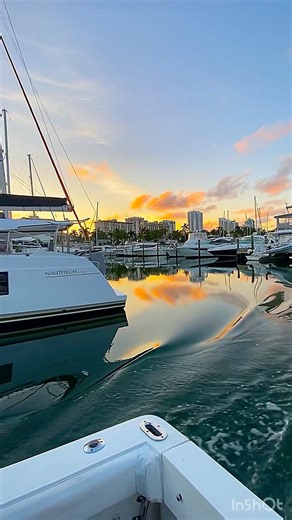 Golden Hour in Paradise 🌅 | Luxury Yacht Life & Stunning Waterfront Views #YachtLife #GoldenHour