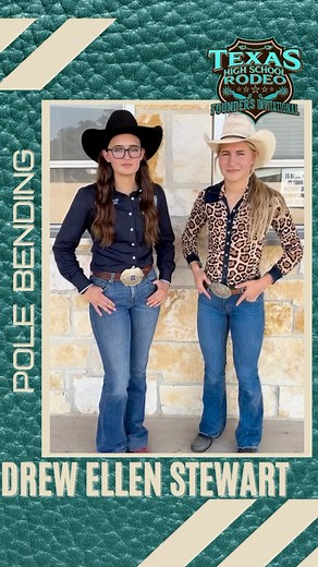 Drew Ellen Stewart is at it again🔥 She is the newly crowned pole bending champion of the Founders Invitational rodeo. She had a great weekend in Hallettsville, congratulations Drew Ellen! | Texas High School Rodeo Association