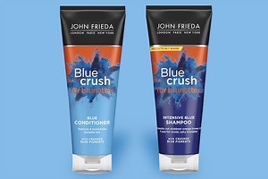 John Frieda launches Blue Crush shampoo to un-brass brunettes