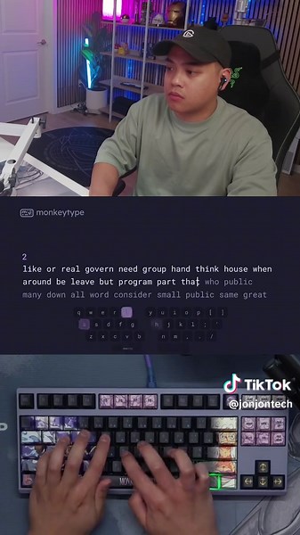 Monkeytype Typing ASMR with Custom Gear Keycaps