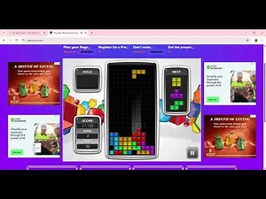 Playing Tetris Game on pc