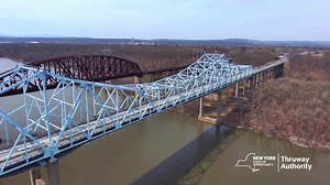 3 comments | High above the Castleton-on-Hudson Bridge, the beneficiary of a $21 million federal grant that will go to redecking and restoring the iconic blue truss bridge crossing the Hudson River. Read about today's announcement at https://on.ny.gov/404Z8wc. U.S. Department of Transportation Governor Kathy Hochul | NYS Thruway Authority | Facebook