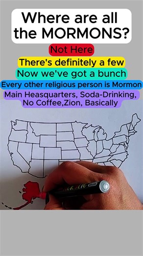 Where are all the Mormons?#mormon #mapdrawing #state | maps