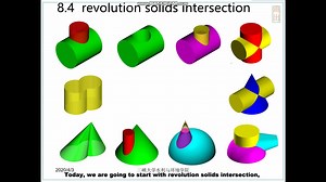 工程制图画法几何，曲面立体相交之七,revolution solids intersection