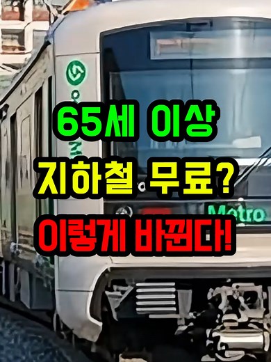 65세 이상 지하철 무료 이용 변화