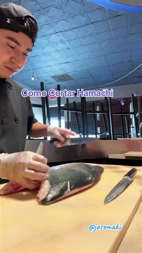 Como cortar hamachi #prep #worklife #fishcontent #sashimi #sushi #knifeskills #🍣