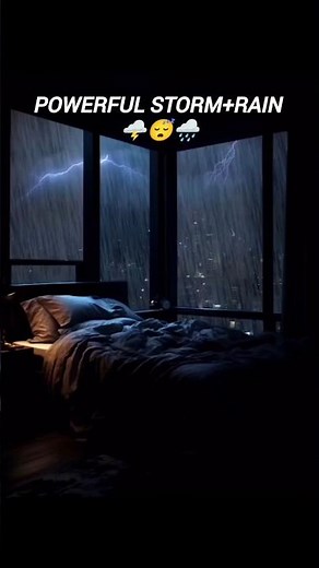 Powerful Rainstorm Night 🌙⚡ Deep Sleep & White Noise