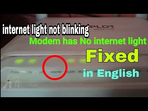 How I fix internet light not blinking in English