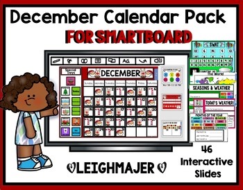 2025 December Calendar and Math Pack for Smartboard
