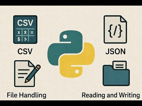 Python-CSV-JSON-and-File-Handling-(Reading and Writing) #Python #CSV #PythonTutorial #learnpython