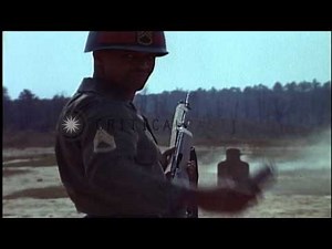 Training of soldiers at Fort Riley, Kansas, before deployment to Vietnam. HD Stock Footage