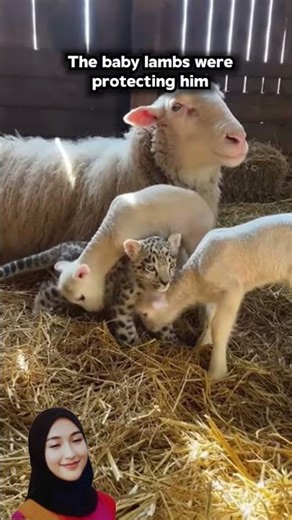 Unique! Snow leopard cub suckles lamb, raised by sheep!