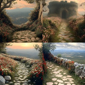 Wildflower Castle Photography Backdrop: Enchanted Forest Scenery (digital Download, 6000x4000px, 6 Jpgs) - Etsy