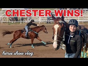 Chester Wins!! Horse Show Barrel Racing Vlog!